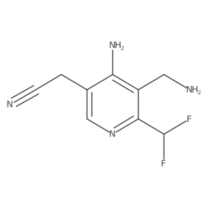 2-(4-Amino-5-(aminomethyl)-6-(difluoromethyl)pyridin-3-yl)acetonitrile结构式
