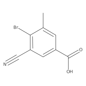 4-Bromo-3-cyano-5-methylbenzoic acid结构式