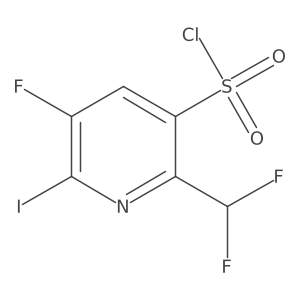 2-(Difluoromethyl)-5-fluoro-6-iodopyridine-3-sulfonyl chloride Structure