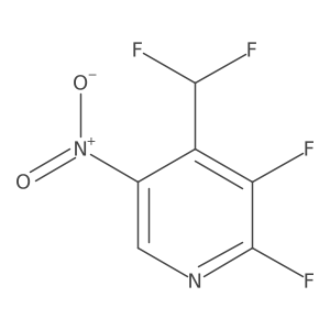 4-(Difluoromethyl)-2,3-difluoro-5-nitropyridine结构式