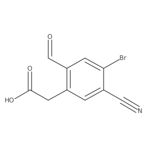 2-(4-Bromo-5-cyano-2-formylphenyl)acetic acid结构式