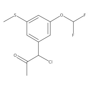 1-Chloro-1-(3-(difluoromethoxy)-5-(methylthio)phenyl)propan-2-one Structure