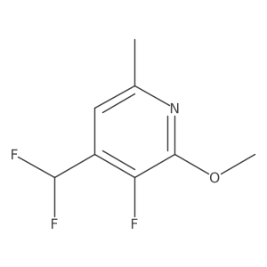 4-(Difluoromethyl)-3-fluoro-2-methoxy-6-methylpyridine Structure