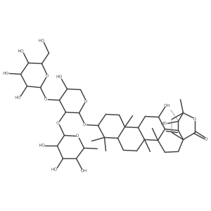 (1R,4S,5R,8R,10S,13R,14R,16R,19S,20S)-16,19-dihydroxy-10-[(2S,3R,4S,5S)-5-hydroxy-4-[(2S,3R,4S,5S,6R)-3,4,5-trihydroxy-6-(hydroxymethyl)oxan-2-yl]oxy-3-[(2S,3R,4R,5R,6S)-3,4,5-trihydroxy-6-methyloxan-2-yl]oxyoxan-2-yl]oxy-4,5,9,9,13,19,20-heptamethyl-21-oxahexacyclo[18.2.2.01,18.04,17.05,14.08,13]tetracos-17-en-22-one结构式