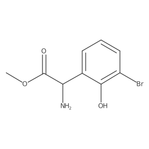Methyl 2-amino-2-(3-bromo-2-hydroxyphenyl)acetate结构式