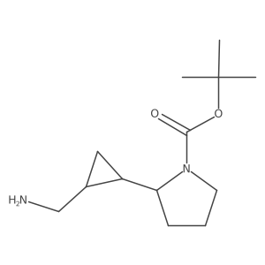 Tert-butyl 2-[2-(aminomethyl)cyclopropyl]pyrrolidine-1-carboxylate Structure