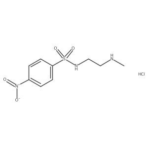 N-[2-(methylamino)ethyl]-4-nitrobenzene-1-sulfonamide hydrochloride结构式