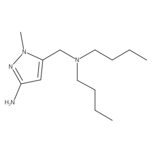 5-[(dibutylamino)methyl]-1-methyl-1H-pyrazol-3-amine结构式