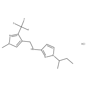 1-butan-2-yl-N-[[1-methyl-3-(trifluoromethyl)pyrazol-4-yl]methyl]pyrazol-3-amine;hydrochloride结构式