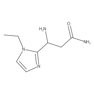 3-amino-3-(1-ethyl-1H-imidazol-2-yl)propanamide结构式