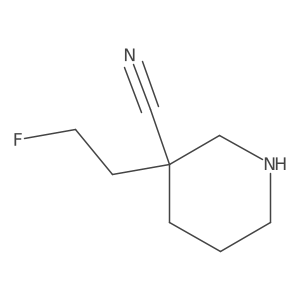3-(2-Fluoroethyl)piperidine-3-carbonitrile结构式