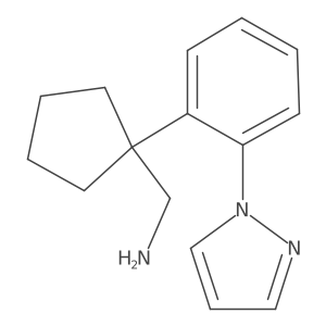 {1-[2-(1H-pyrazol-1-yl)phenyl]cyclopentyl}methanamine结构式