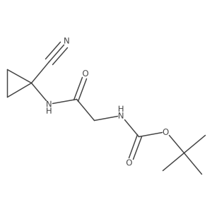 tert-butyl N-{[(1-cyanocyclopropyl)carbamoyl]methyl}carbamate Structure