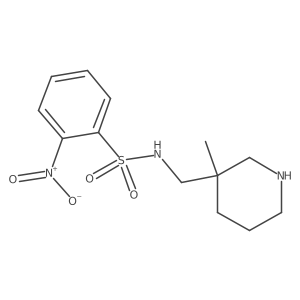 N-[(3-methylpiperidin-3-yl)methyl]-2-nitrobenzene-1-sulfonamide Structure