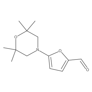 5-(2,2,6,6-Tetramethylmorpholin-4-yl)furan-2-carbaldehyde Structure