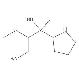 3-(Aminomethyl)-2-(pyrrolidin-2-yl)pentan-2-ol结构式