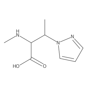 2-(methylamino)-3-(1H-pyrazol-1-yl)butanoic acid Structure