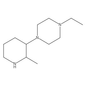 1-Ethyl-4-(2-methylpiperidin-3-yl)piperazine Structure