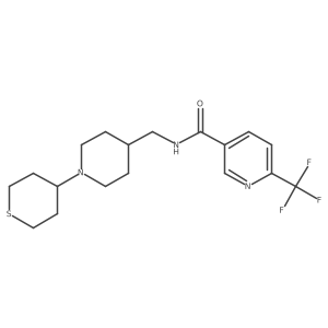 N-((1-(tetrahydro-2H-thiopyran-4-yl)piperidin-4-yl)methyl)-6-(trifluoromethyl)nicotinamide Structure