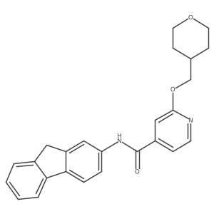 N-(9H-fluoren-2-yl)-2-((tetrahydro-2H-pyran-4-yl)methoxy)isonicotinamide结构式