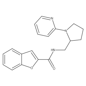 N-((1-(pyridin-2-yl)pyrrolidin-2-yl)methyl)benzofuran-2-carboxamide结构式