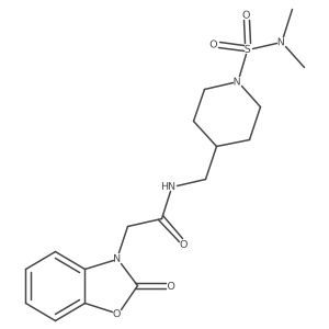 N-((1-(N,N-dimethylsulfamoyl)piperidin-4-yl)methyl)-2-(2-oxobenzo[d]oxazol-3(2H)-yl)acetamide Structure