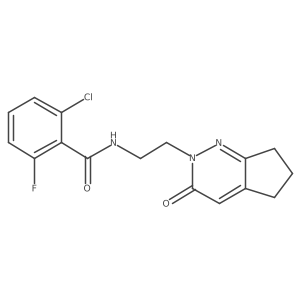 2-chloro-6-fluoro-N-(2-(3-oxo-3,5,6,7-tetrahydro-2H-cyclopenta[c]pyridazin-2-yl)ethyl)benzamide结构式