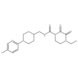 4-ethyl-N-((1-(5-fluoropyrimidin-2-yl)piperidin-4-yl)methyl)-2,3-dioxopiperazine-1-carboxamide Structure
