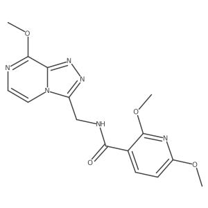 2,6-dimethoxy-N-((8-methoxy-[1,2,4]triazolo[4,3-a]pyrazin-3-yl)methyl)nicotinamide结构式