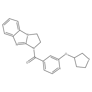 (2,3-dihydro-1H-benzo[d]imidazo[1,2-a]imidazol-1-yl)(2-((tetrahydrothiophen-3-yl)oxy)pyridin-4-yl)methanone结构式