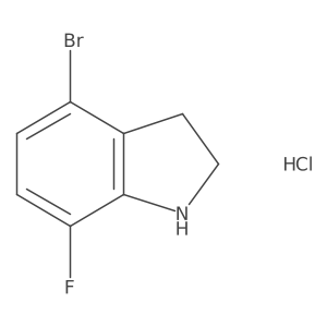 4-bromo-7-fluoro-2,3-dihydro-1H-indole hydrochloride结构式