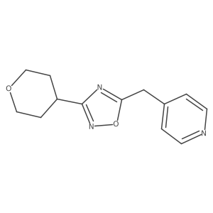 4-{[3-(Oxan-4-yl)-1,2,4-oxadiazol-5-yl]methyl}pyridine Structure
