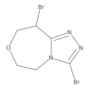3,9-dibromo-5H,6H,8H,9H-[1,2,4]triazolo[4,3-d][1,4]oxazepine结构式