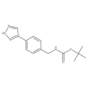 Tert-butyl (4-(1H-1,2,3-triazol-5-yl)benzyl)carbamate结构式