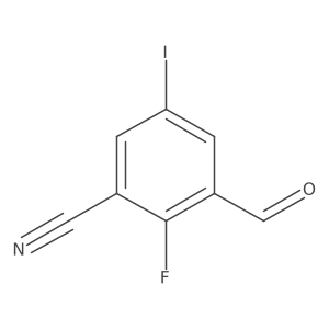 2-Fluoro-3-formyl-5-iodobenzonitrile Structure