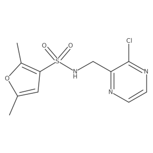 N-[(3-chloropyrazin-2-yl)methyl]-2,5-dimethylfuran-3-sulfonamide结构式