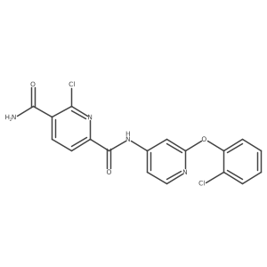 6-chloro-N2-[2-(2-chlorophenoxy)pyridin-4-yl]pyridine-2,5-dicarboxamide Structure