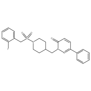 2-({1-[(2-Fluorophenyl)methanesulfonyl]piperidin-4-yl}methyl)-6-phenyl-2,3-dihydropyridazin-3-one结构式