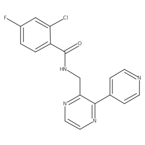 2-chloro-4-fluoro-N-{[3-(pyridin-4-yl)pyrazin-2-yl]methyl}benzamide结构式