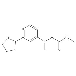 Methyl 2-{methyl[6-(oxolan-2-yl)pyrimidin-4-yl]amino}acetate Structure
