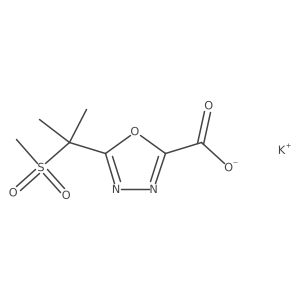 Potassium 5-(2-methanesulfonylpropan-2-yl)-1,3,4-oxadiazole-2-carboxylate结构式