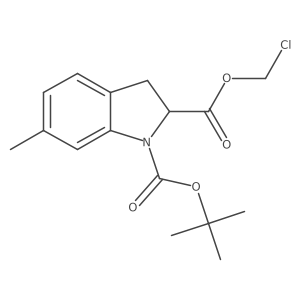 1-tert-butyl 2-chloromethyl 6-methyl-2,3-dihydro-1H-indole-1,2-dicarboxylate Structure