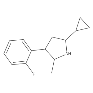 5-Cyclopropyl-3-(2-fluorophenyl)-2-methylpyrrolidine结构式