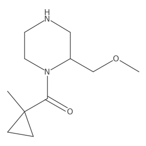 2-(Methoxymethyl)-1-(1-methylcyclopropanecarbonyl)piperazine Structure