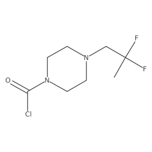 4-(2,2-Difluoropropyl)piperazine-1-carbonyl chloride Structure