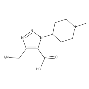 4-(aminomethyl)-1-(1-methylpiperidin-4-yl)-1H-1,2,3-triazole-5-carboxylic acid结构式