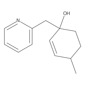 4-Methyl-1-[(pyridin-2-yl)methyl]cyclohex-2-en-1-ol结构式