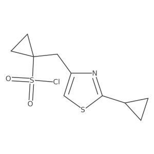 1-((2-Cyclopropylthiazol-4-yl)methyl)cyclopropane-1-sulfonyl chloride结构式