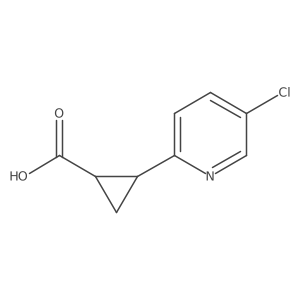 2-(5-Chloropyridin-2-yl)cyclopropane-1-carboxylic acid结构式