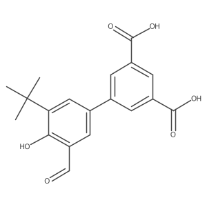 3'-(tert-Butyl)-5'-formyl-4'-hydroxy-[1,1'-biphenyl]-3,5-dicarboxylic acid Structure